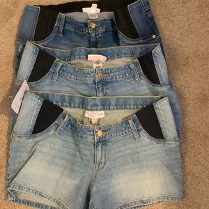 Maternity jean shorts